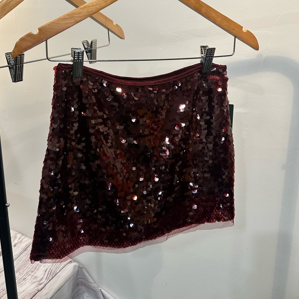 Wild Fable Sparkling Wine Sequin Mini Skirt